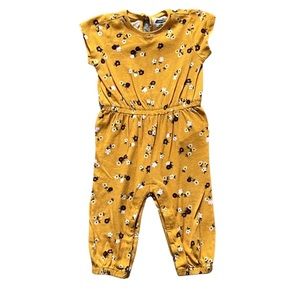 Girls 6-12M Yellow Flower Pajama